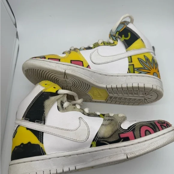 Nike SB De La Soul Dunk High Top Shoes Sneakers 2014 Size 4 GUC - Picture 7 of 13